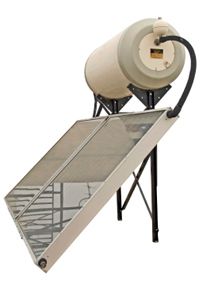 A solar water heating system.