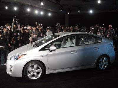 Some automakers are installing solar panels on the roofs of their hybrid cars. People who purchase the 2010 Toyota Prius, for instance, pictured above, will have a solar power option.