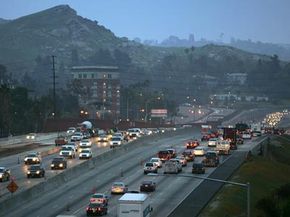 The angle on hybrid cars usually emphasizes their greenness, but do they cause pollution? Above, morning rush-hour traffic moves along in Riverside, California.