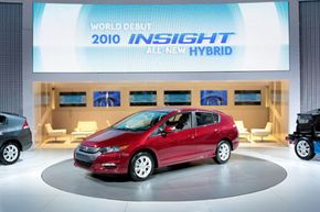 The production version of the all-new 2010 Honda Insight, a dedicated gasoline-electric hybrid vehicle, made its world debut at the North American International Auto Show in Detroit, Mich., on January 11, 2009. See hybrid car pictures.