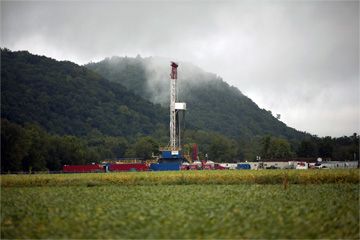 Hydraulic fracking operation in in Pennsylvania