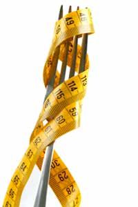 fork with measuring tape