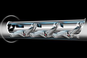 Hyperloop乘客胶囊的此切割使您了解坐在建议的运输系统中的感觉。“border=