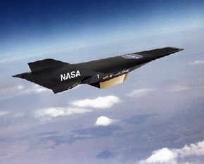 The X-43A is the first aircraft to reach hypersonic speeds using an air-breathing engine. See more rocket pictures.