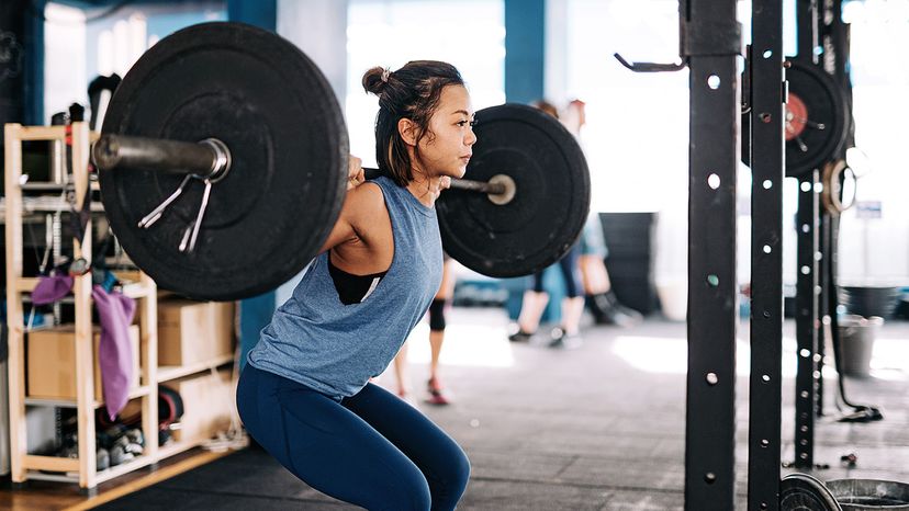 girl doing strength training