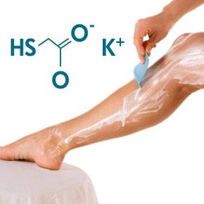 A sulfur-hydrogen atom in Potassium Thioglycolate gives hair removal creams that bad stench.