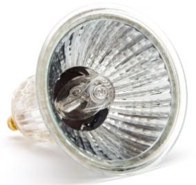 Halogen bulbs are extremely hot compared to a normal light bulb.