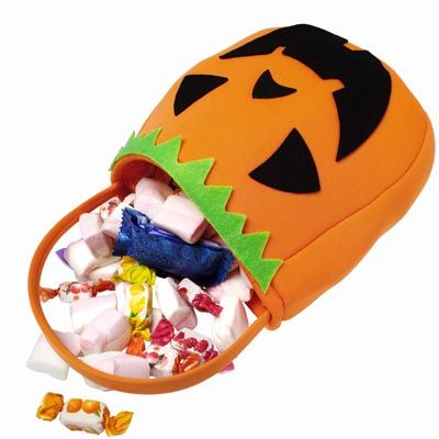 Halloween bag storing candy sweets