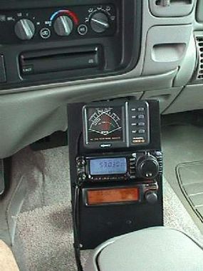 Ham radio station in automobile