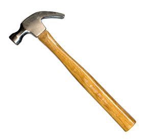 A common claw hammer.&nbsp;