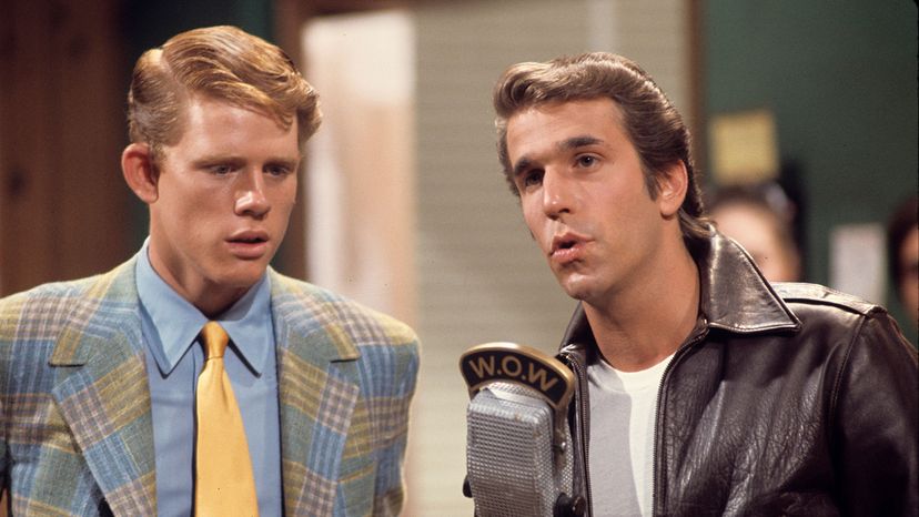 Ron Howard and Henry Winkler in a scene from Happy Days