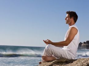 man meditating