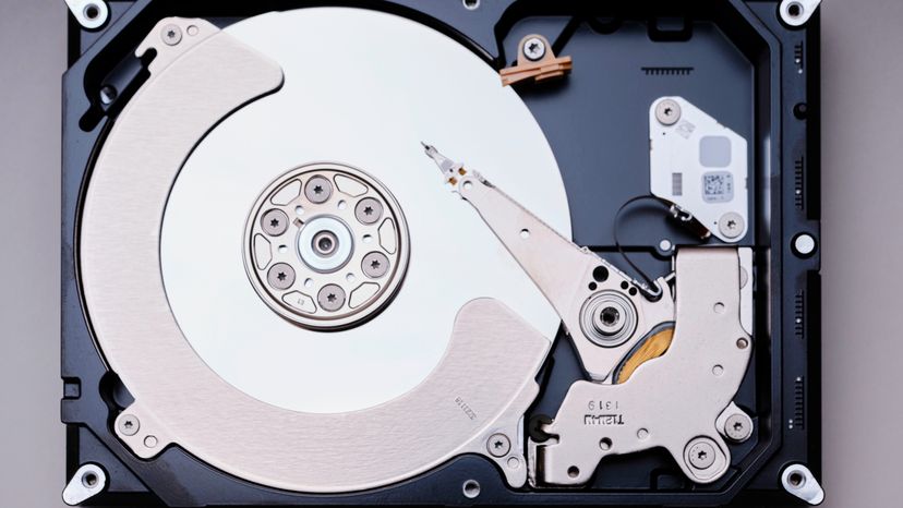 A normal hard disk is 5 inches (12.5 cm) or so in diameter.  Sinisa Kukic / Getty Images