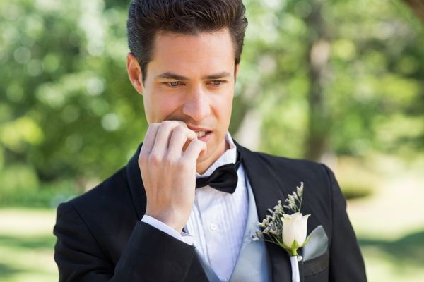 groom biting nails