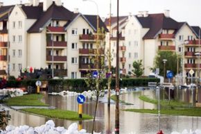 flooded homes