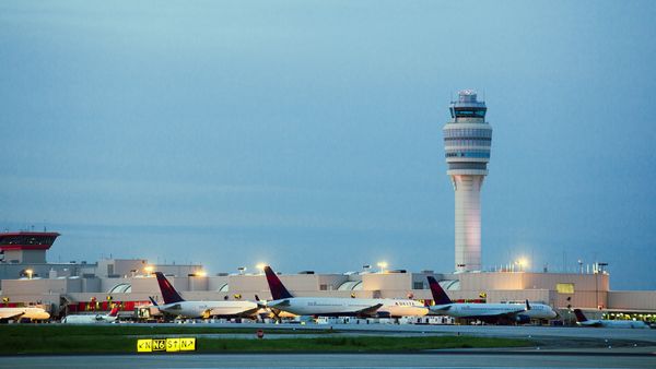 Commercial airplane flying as air vehicle transportation.