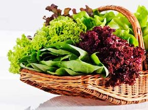 Basket of fresh vegetables