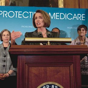 Speaker of the House Nancy Pelosi speaks about how the health care overhaul will affect Medicare.