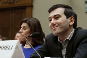 Martin Shkreli, former CEO of Turing Pharmaceuticals, sparked outrage when he hiked the price for an AIDS drug 5,000 percent overnight. Here he smirks during a hearing on Capitol Hill for fraud charges unrelated to his drug pricing.
