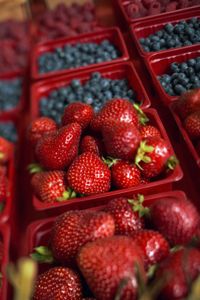 Strawberries and blueberries