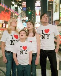 family with I Love New York shirts