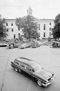 William Faulkner's hearse in 1962