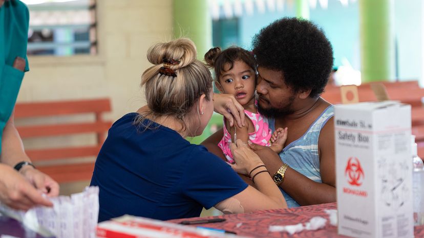 MMR vaccinations, Samoa