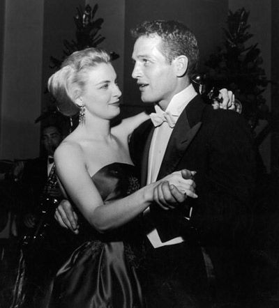 Paul Newman and Joanne Woodward dancing at the 1958 Academy Awards after-party