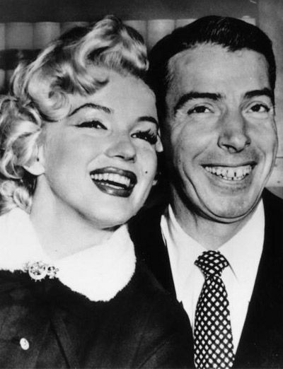 Joe DiMaggio and Marilyn Monroe