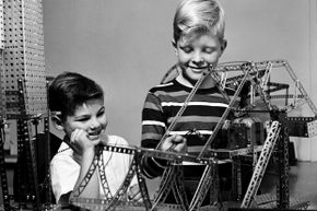 The intricate Erector set was fun and functional.