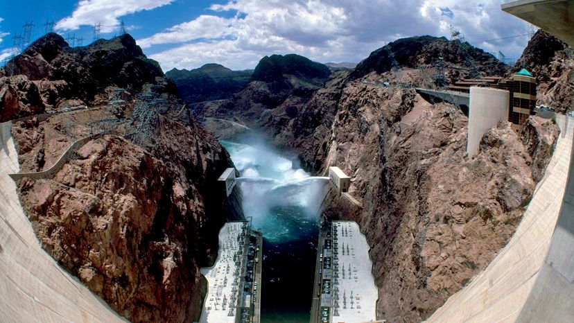 A view from atop the Hoover Dam.