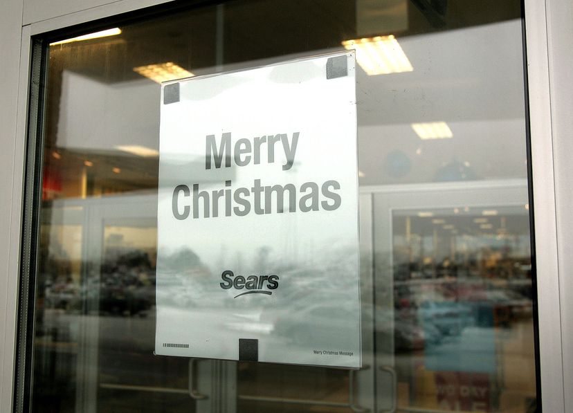 Sears, Merry Christmas sign