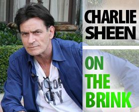 Charlie Sheen's publicity shot for On the Brink