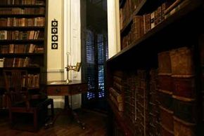 A glimpse of Thomas Jefferson's library at his home, Monticello