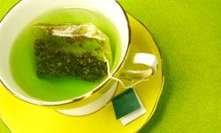 White tea is even better for your skin than green tea, but perhaps less interesting in photographs.