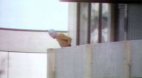 Still photo from the documentary &quot;One Day in September&quot; showing one of the hostage-takers at the 1972 Munich Olympics