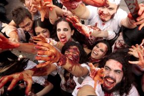 Horror movies have become so interwoven with popular culture that we have thousands of spinoff events, like this 2010 zombie walk.