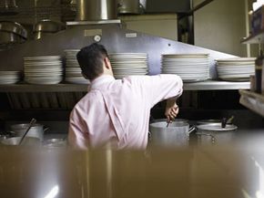 Chef in kitchen