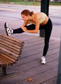 Person exercising outdoors for healthy lifestyle.