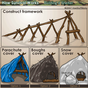 constructing shelter framework