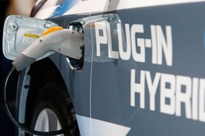 A Toyota Prius Plug-In Hybrid on the first press day of the Frankfurt Auto Show in Frankfurt, Germany, on Sept. 15, 2009.