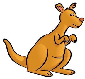 cute kangaroo drawing