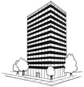 simple skyscraper drawing