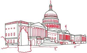 capitol building drawing outline
