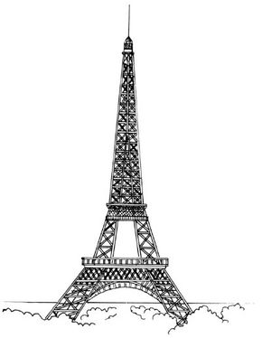 tour eiffel drawing easy