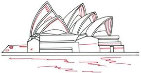 sydney opera house sketch