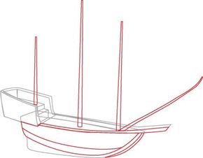 How to draw a Pirate Ship Real Easy 