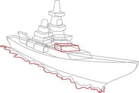 navy ship drawing