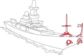 navy ship drawing