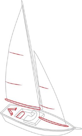 easy drawing of sailboat
